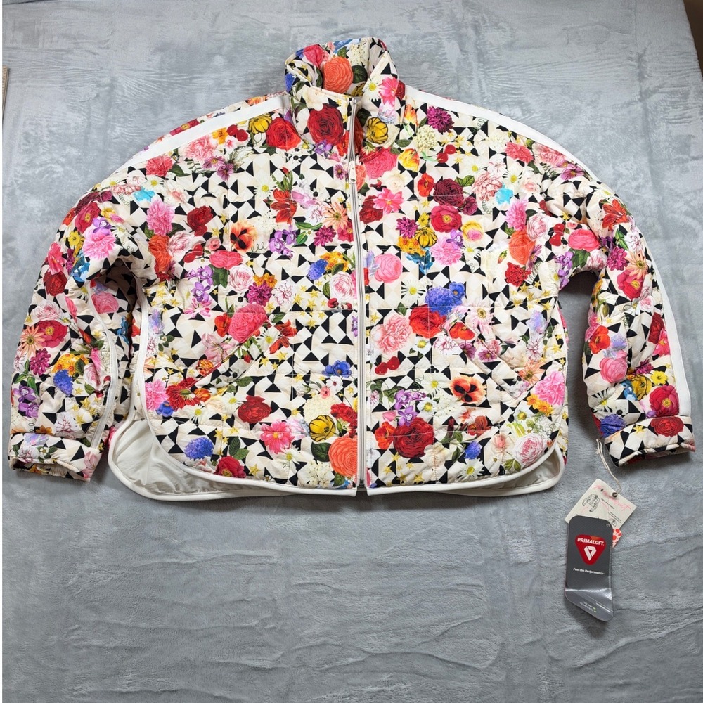 NWT FP Movement Pippa Puffer Jacket M Trippy Floral Packable Primaloft $228